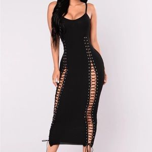 Fashion Nova Knit Dress Black